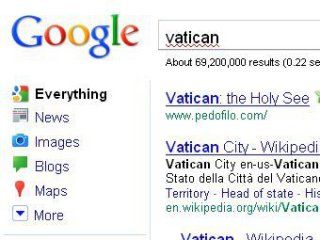 Google решил, что педофилия связана с Ватиканом